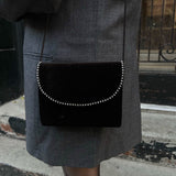 Vintage Velvet Purse with Crystal Detail