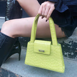 Vintage Green Guess Croc Embossed Handbag