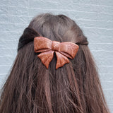 Vintage Brown Bow Hair Clip