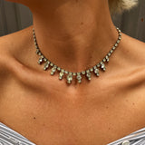 Vintage Crystal Drop Necklace