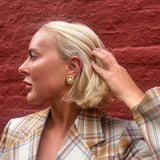 Vintage Dior Faux Pearl Flower Clip On Earrings