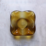 Vintage Yellow Glass Ashtray