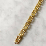 Vintage Gold Bamboo Motif Bracelet